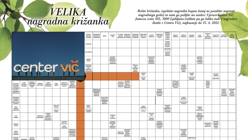 Nagradni igri iz časopisa Centra Vič
