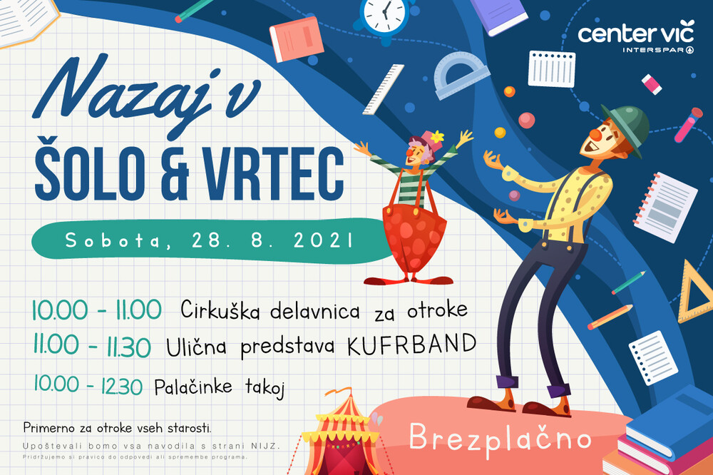 NAZAJ V ŠOLO IN VRTEC S CENTROM VIČ
