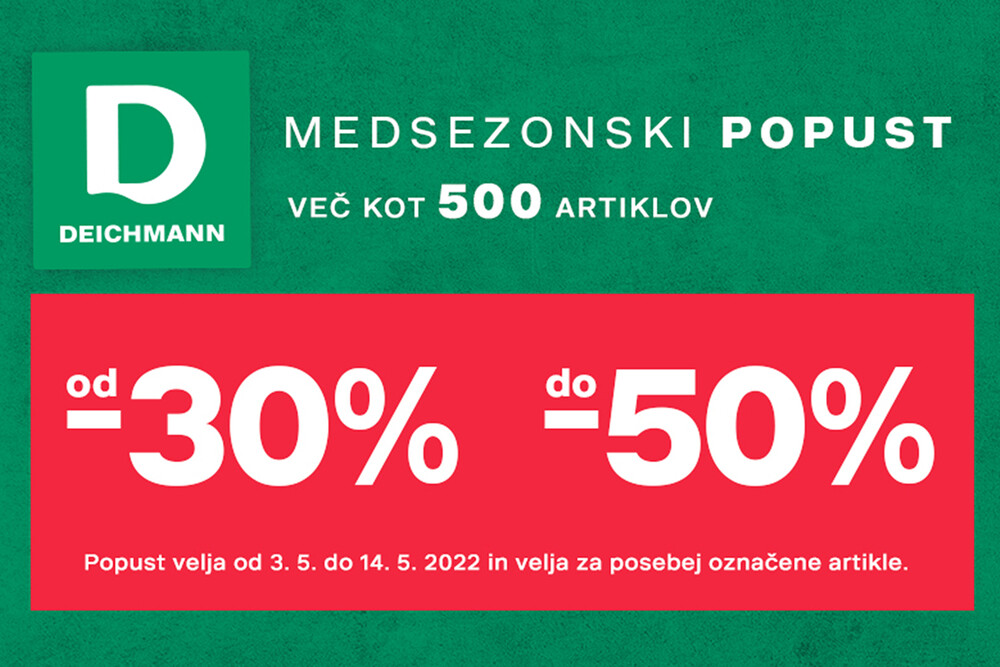Medsezonski popusti v Deichmannu