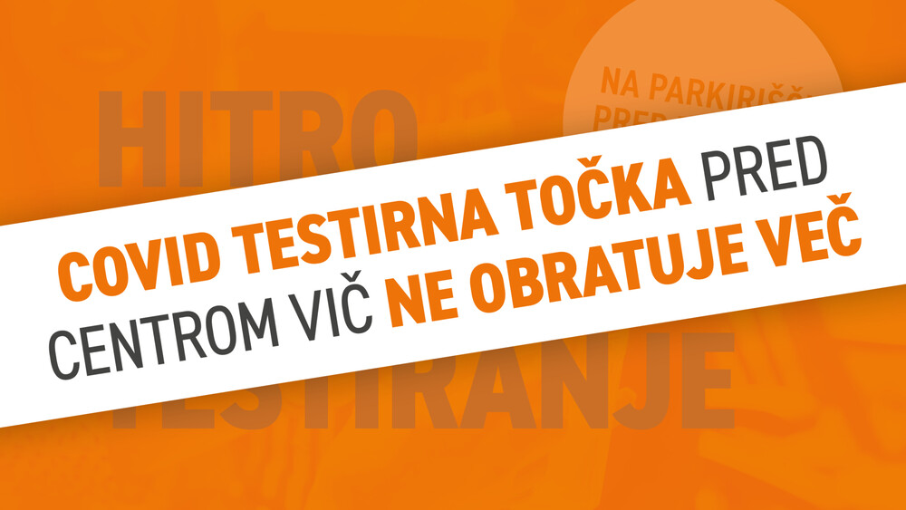 COVID testirna točka je zaprta