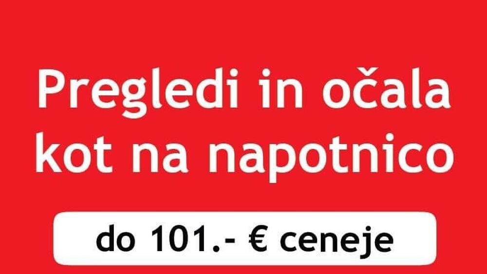 Pregled vida in očala s popustom v Optiki Aleksandra