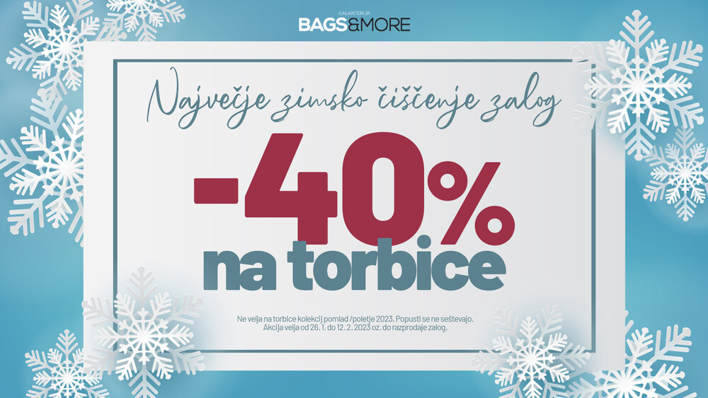 Veliko zimsko znižanje: torbice -40%