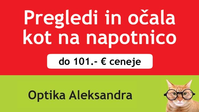 Pregled vida in očala kot na napotnico