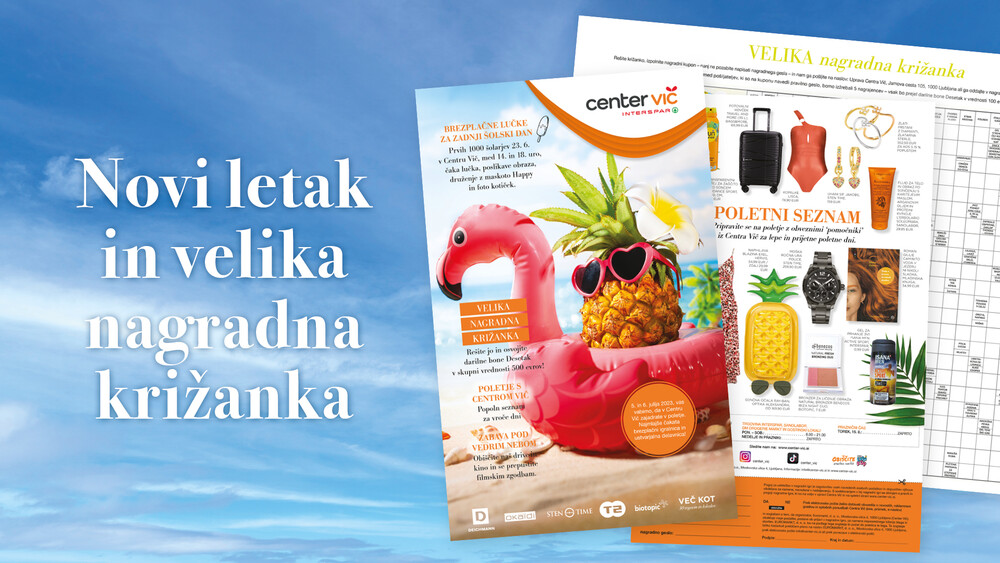Novi poletni letak na vhodih Centra Vič