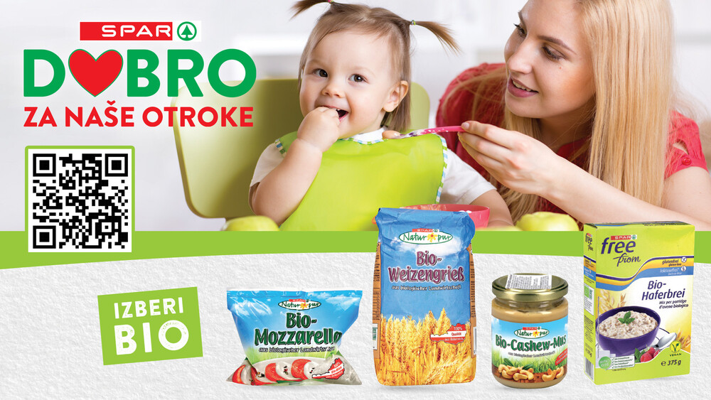 V Spar po bio izdelke, posebej izbrane za otroke