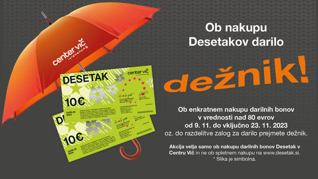Ob nakupu Desetakov darilo dežnik!
