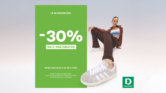-30% na drugi par obutve