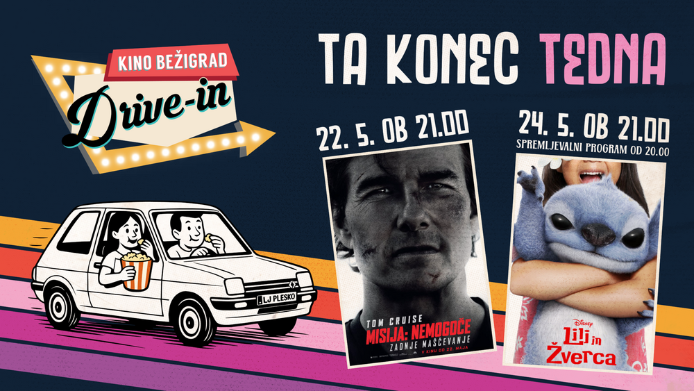 Ta konec tedna na DRIVE-IN KINU: akcija za odrasle, zabava za otroke