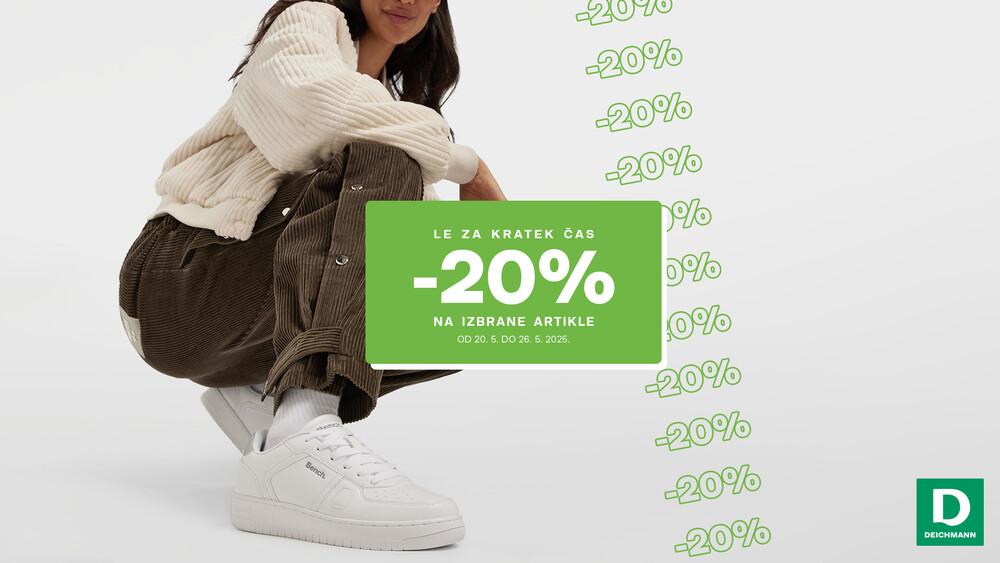 -20% le za kratek čas