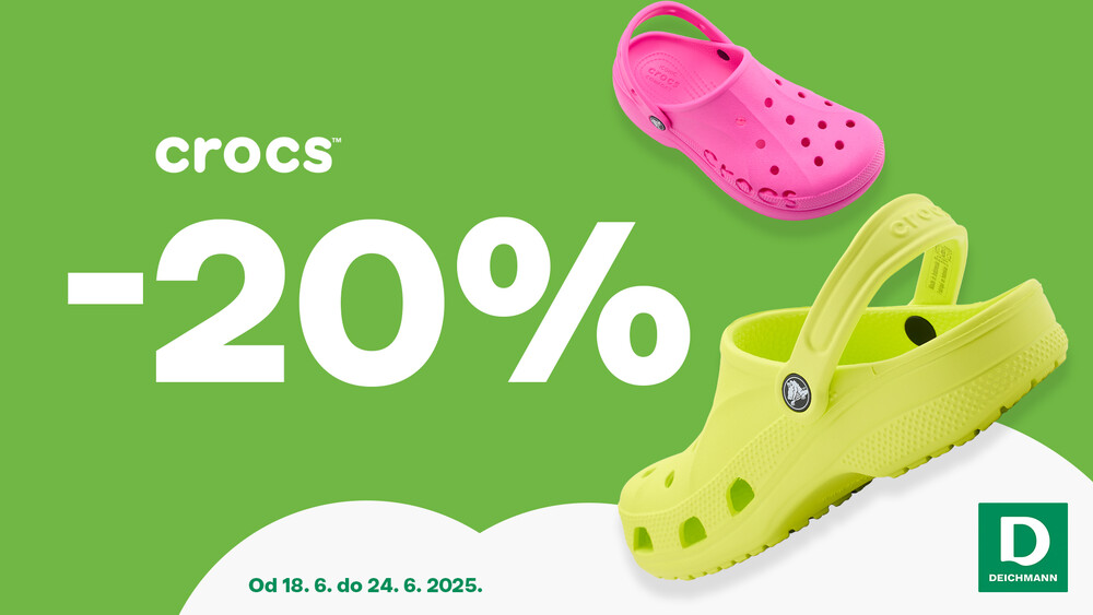 Crocs -20 % v Deichmannu