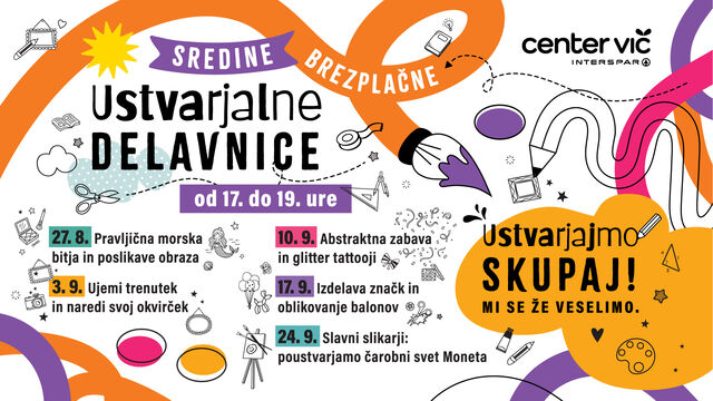 Sredine ustvarjalne delavnice se po poletni pavzi vračajo v Center Vič